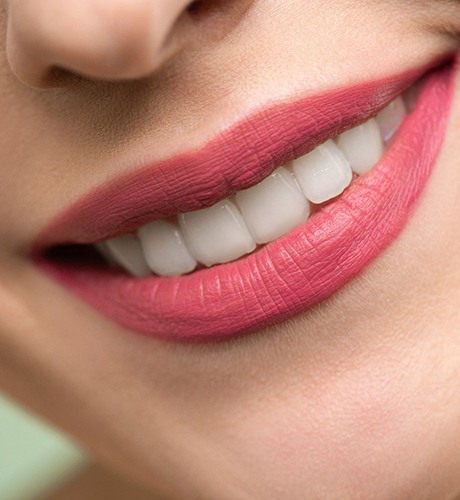 Close up of woman’s teeth